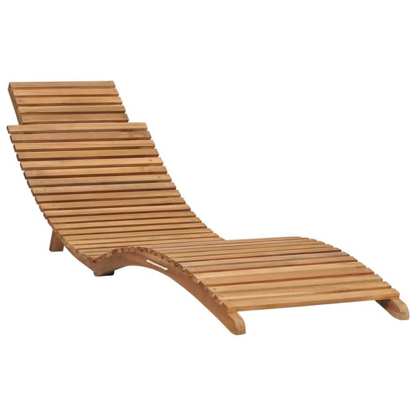 vidaXL Sammenleggbar solseng med bord heltre teak