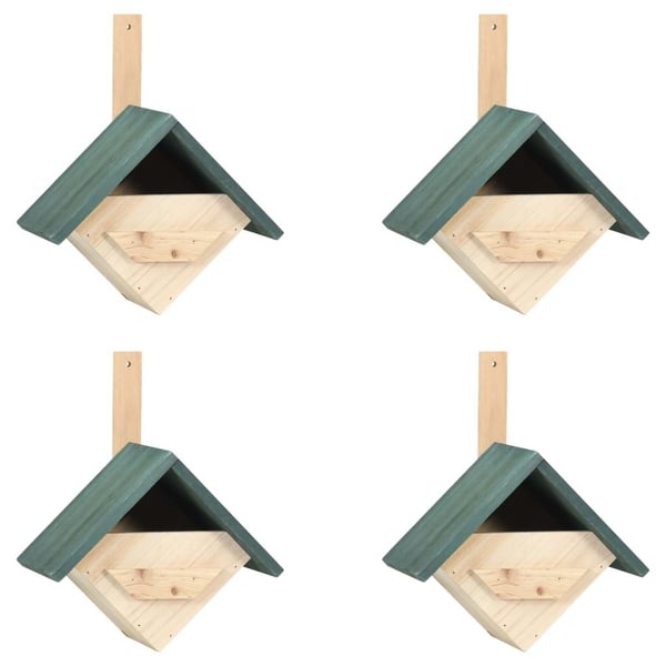 vidaXL Linnunpöntöt 4 kpl 24x16x30 cm kuusi