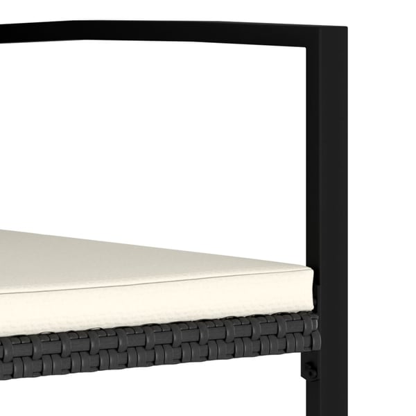 vidaXL spisebordsstole til haven 2 stk. polyrattan sort
