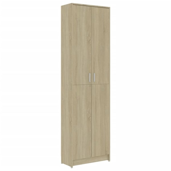 vidaXL Hallgarderob sonoma-ek 55x25x189 cm konstruerat trä