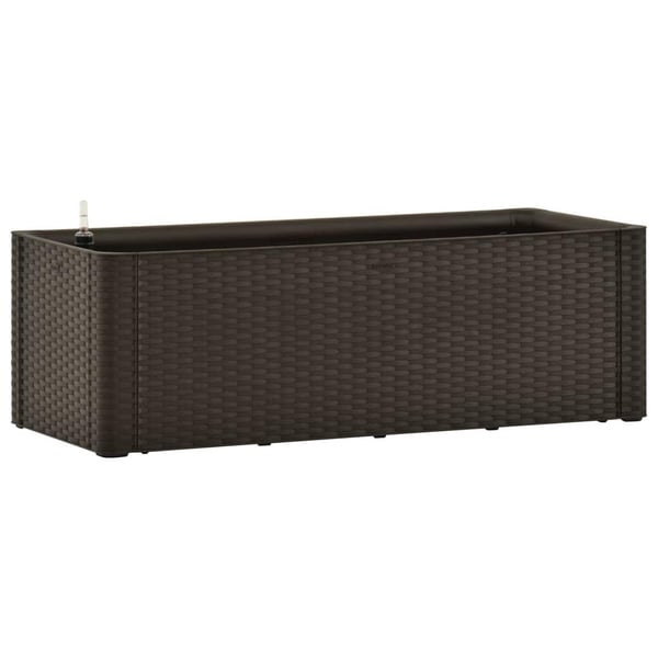 vidaXL Høybed med selvvanningssystem mocca 100x43x33 cm