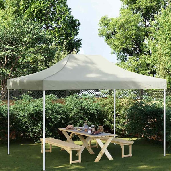 vidaXL Juhlateltan katto 4,5x3 m kerma 270 g/m²