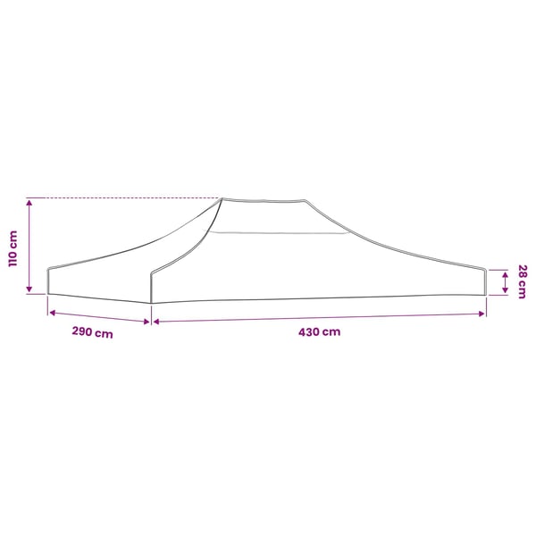 vidaXL Juhlateltan katto 4,5x3 m kerma 270 g/m²