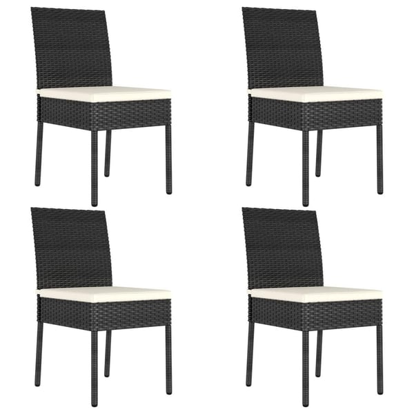 vidaXL havestole 4 stk. polyrattan sort