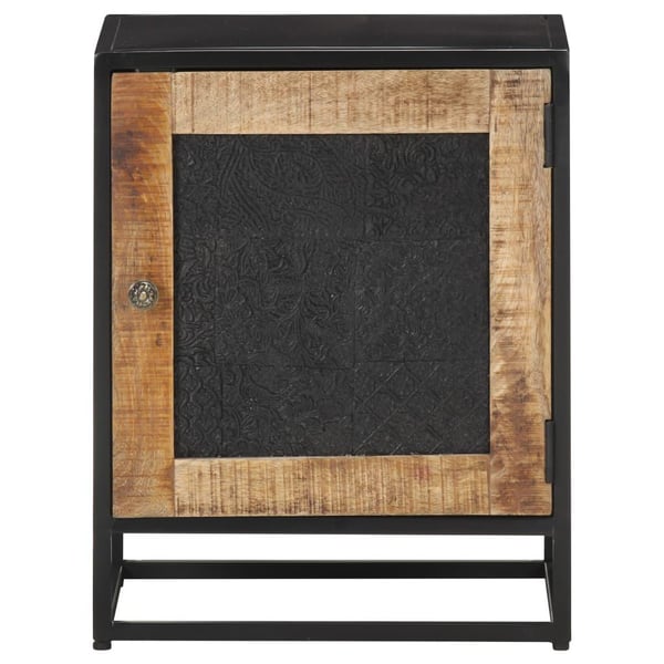 vidaXL Nattbord 40x30x50 cm grovt mangotre