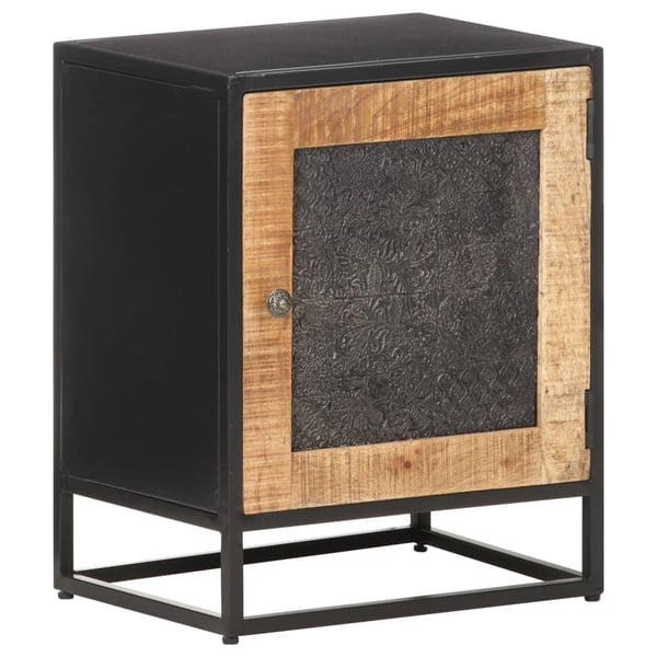 vidaXL Nattbord 40x30x50 cm grovt mangotre
