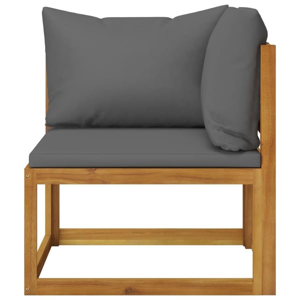 vidaXL 4-personers havesofa med hynde massivt akacietræ
