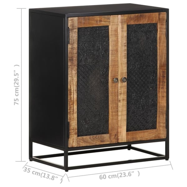 vidaXL Senkki 60x35x75 cm karkea mangopuu