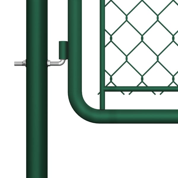 vidaXL Trädgårdsgrind stål 100x395 cm grön