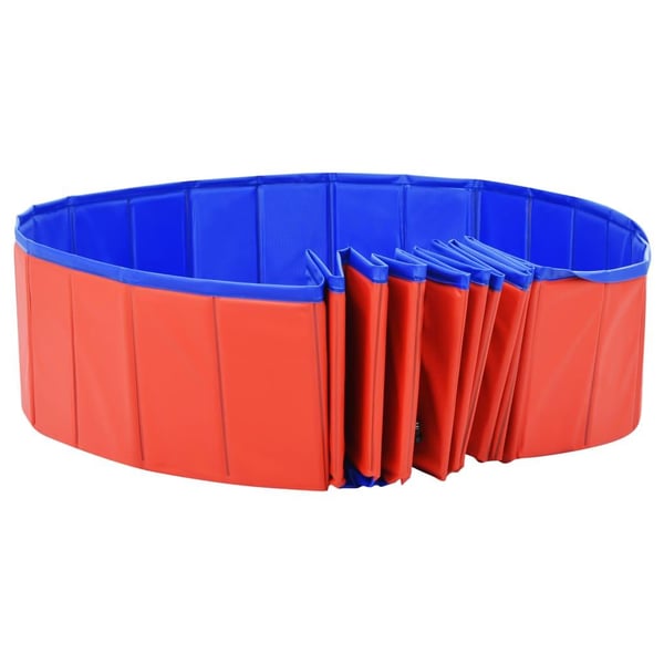 vidaXL foldbart hundebassin 300x40 cm PVC rød