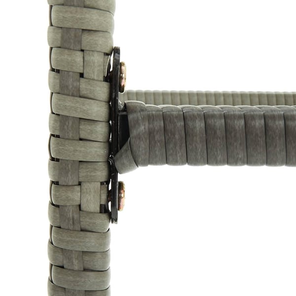 vidaXL barstole med hynder 4 stk. polyrattan grå