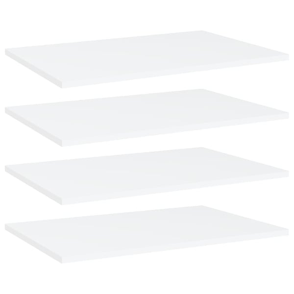 vidaXL Hylleplater 4 stk hvit 60x40x1,5 cm sponplate