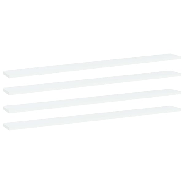 vidaXL boghylder 4 stk. 100x10x1,5 cm spånplade hvid