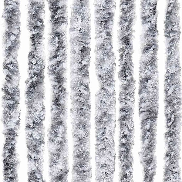 vidaXL Insektgardin hvit og grå 56x200 cm chenille