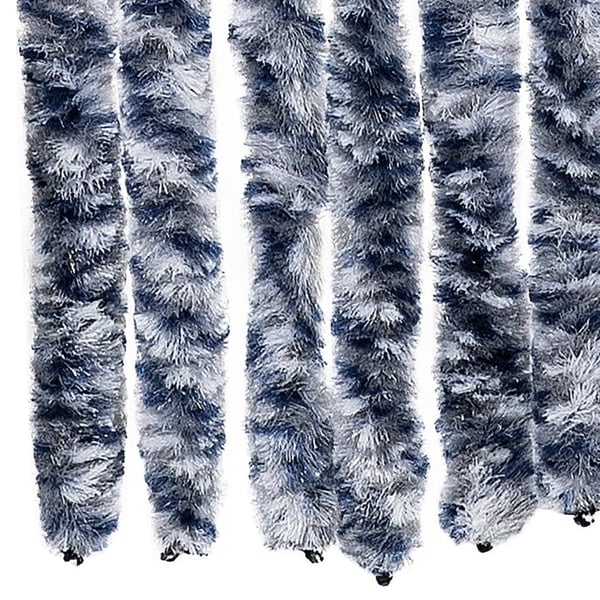 vidaXL Insektgardin blå og hvit 56x200 cm chenille