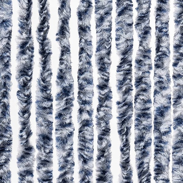 vidaXL Insektgardin blå og hvit 90x200 cm chenille