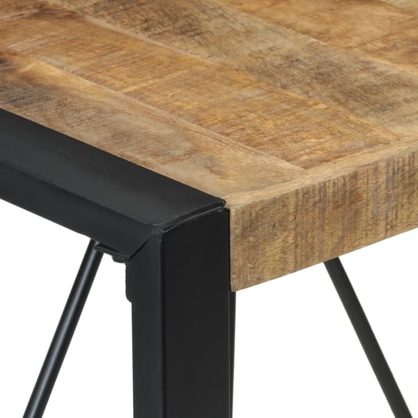 vidaXL Spisebord 80x80x75 cm grovt mangotre