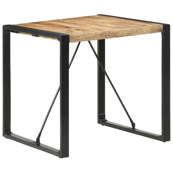 vidaXL Spisebord 80x80x75 cm grovt mangotre