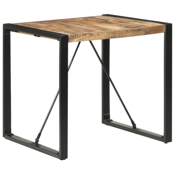 vidaXL Spisebord 80x80x75 cm grovt mangotre