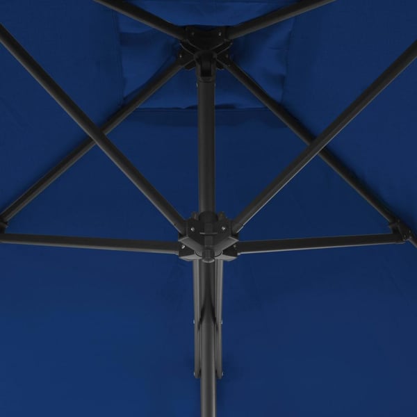 vidaXL Aurinkovarjo terästangolla 300x230 cm sininen