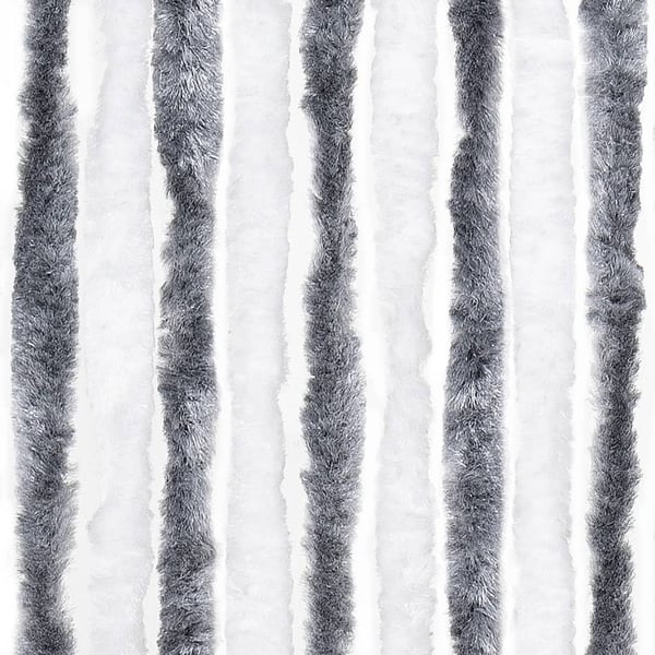 vidaXL Hyönteisverho harmaa ja valkoinen 90x200 cm Chenille