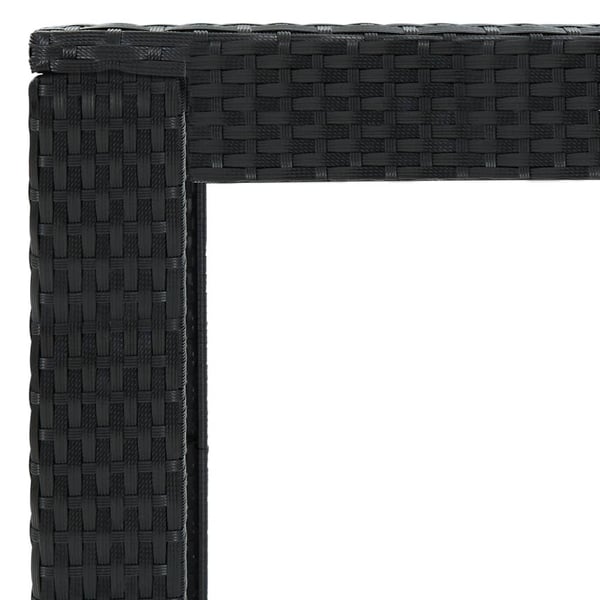 vidaXL barbord til haven 100x60,5x110,5 cm polyrattan sort
