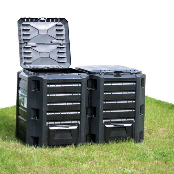 vidaXL kompostbeholder 800 l sort