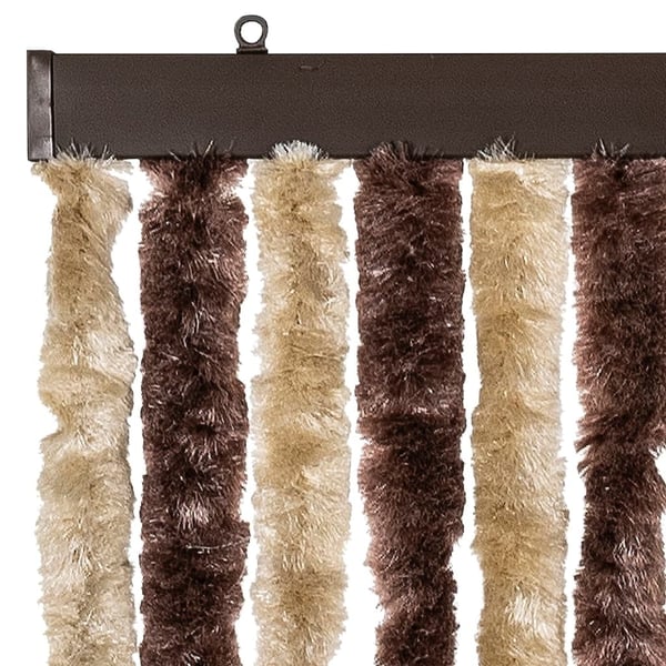 vidaXL Insektgardin beige og lysebrun 90x200 cm chenille
