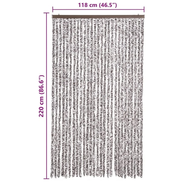 vidaXL Insektgardin brun og beige 118x220 cm chenille