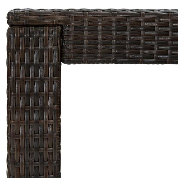 vidaXL Utendørs barbord brun 100x60,5x110,5 cm polyrotting
