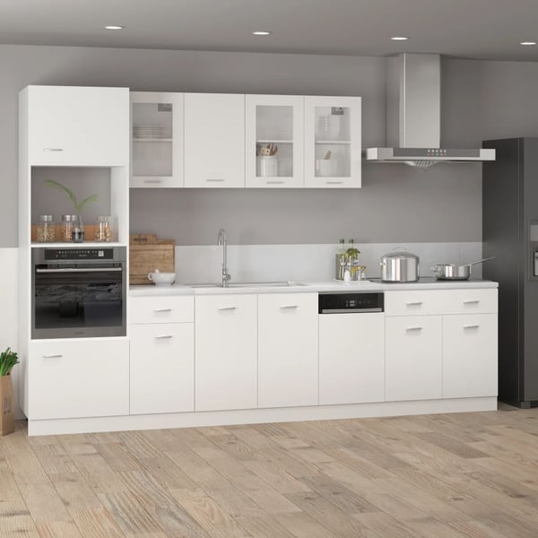 vidaXL Oppvaskmaskinspanel "Lyon" hvit 45x3x67 cm konstruert tre