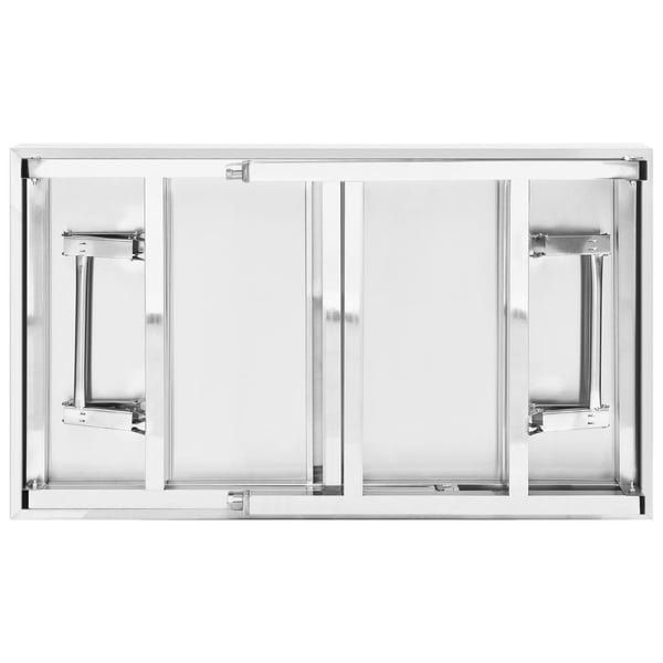 vidaXL Sammenleggbart arbeidsbord kjøkken 100x60x80 cm rustfritt stål