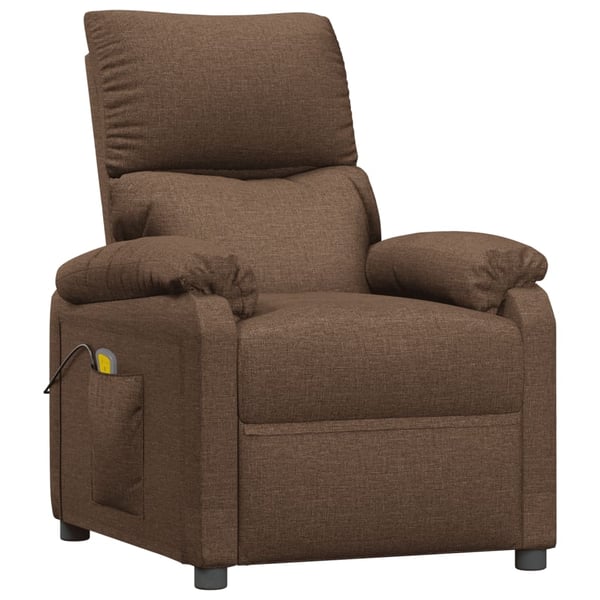 vidaXL massagestol stof brun