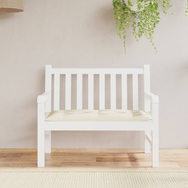 vidaXL hynde til havebænk 100x50x7 cm oxfordstof cremehvid