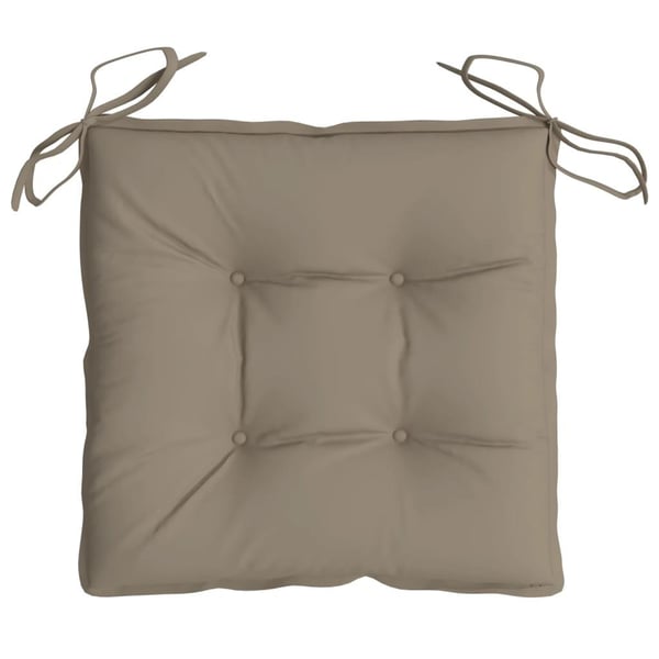 vidaXL stolehynder 4 stk. 50x50x7 cm oxfordstof gråbrun
