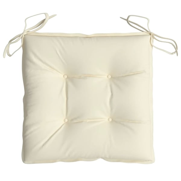 vidaXL Stolsdynor 2 st gräddvit 50x50x7 cm oxfordtyg