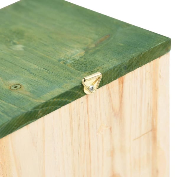 vidaXL Fuglehus 10 stk heltre gran 12x12x22 cm
