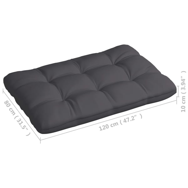 vidaXL hynder til pallesofa 7 stk. antracitgrå