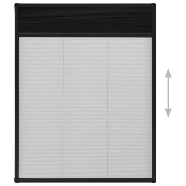 vidaXL Plissert insektskjerm for vindu aluminium antrasitt 80x100 cm