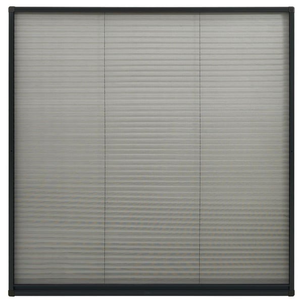 vidaXL Plissert insektskjerm for vindu aluminium antrasitt 120x120 cm