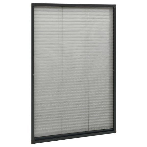 vidaXL Plissert insektskjerm for vindu aluminium antrasitt 80x160 cm