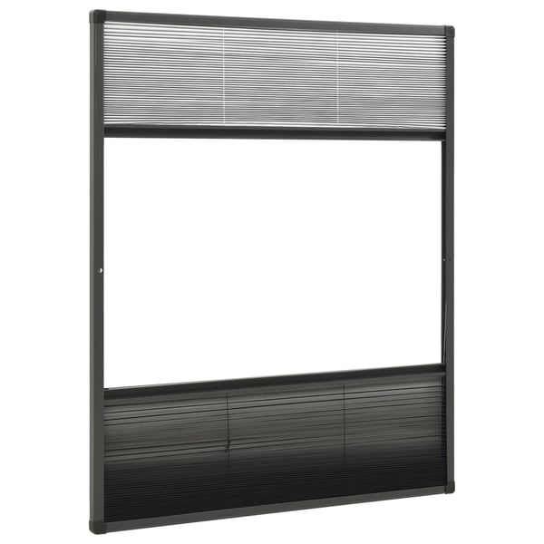 vidaXL Plissert insektskjerm vindu aluminium 60x80 cm med solskjerm
