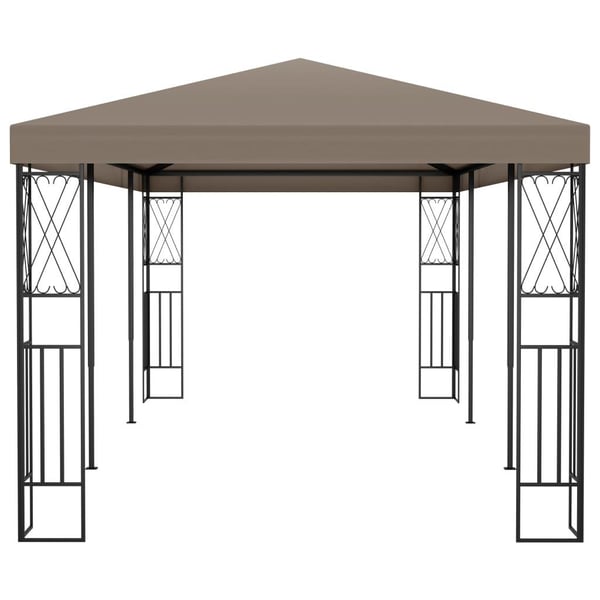 vidaXL Paviljong 6x3 m gråbrun stoff