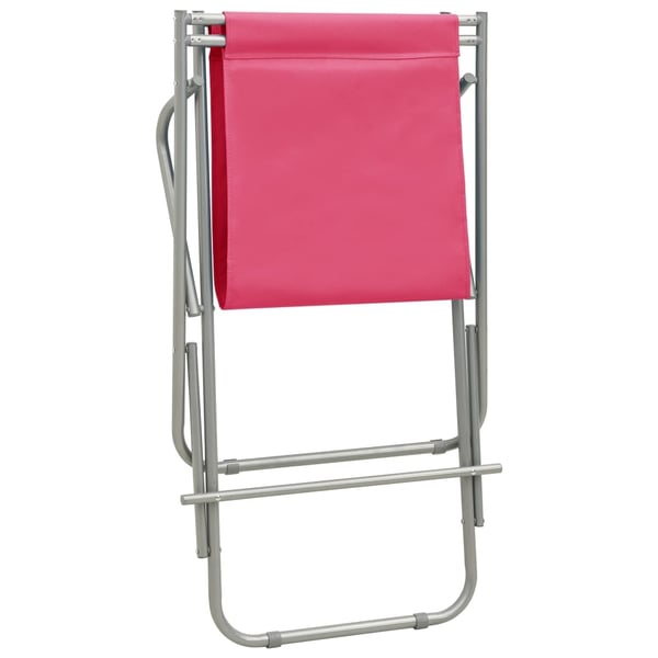 vidaXL Solstoler 2 stk stål rosa