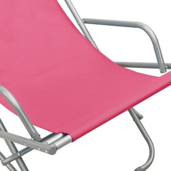 vidaXL Solstoler 2 stk stål rosa