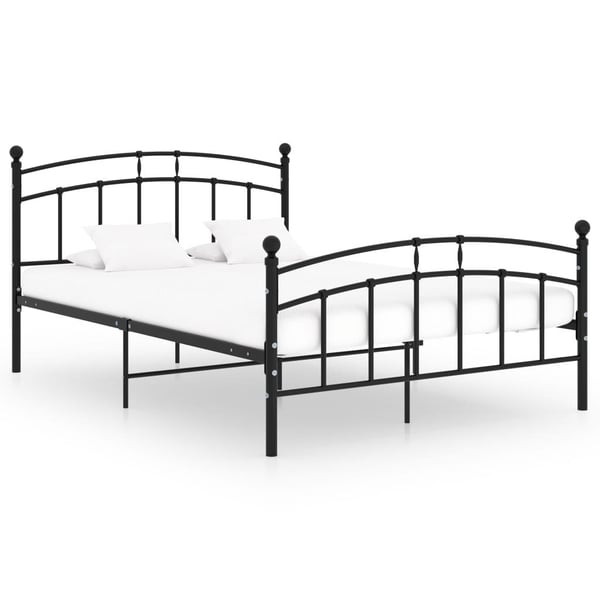 vidaXL Seng/Sengeramme svart metall 200x200 cm change1