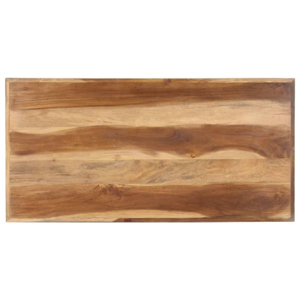 vidaXL Spisebord 120x60x75 cm heltre med honningfinish