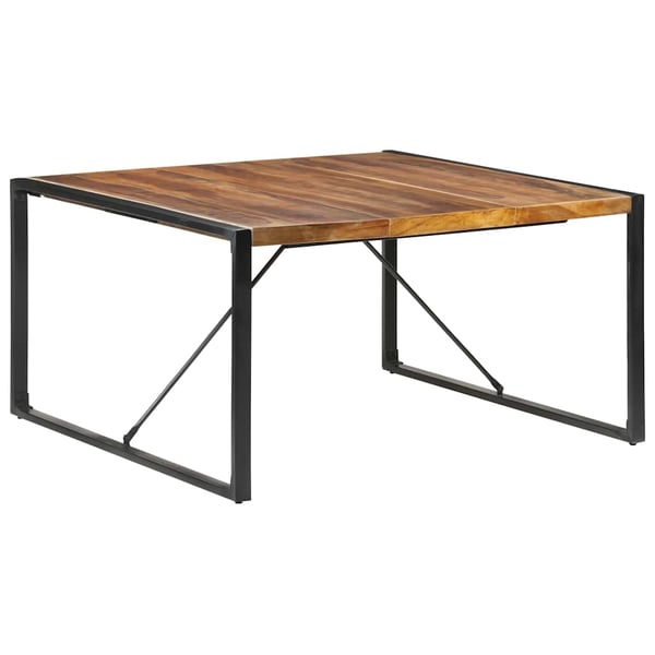vidaXL spisebord 140x140x75 cm massivt træ