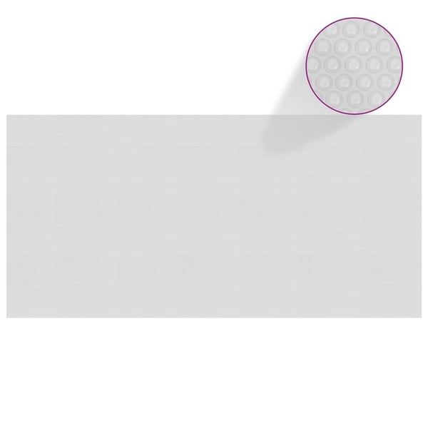 vidaXL flydende solopvarmet poolovertræk 450x220 cm PE grå