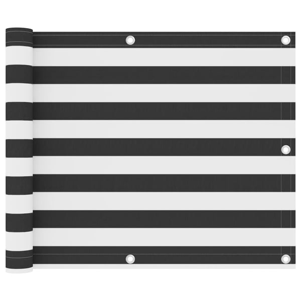 vidaXL Parvekkeen suoja antrasiitti/valkoinen 75x300 cm Oxford kangas